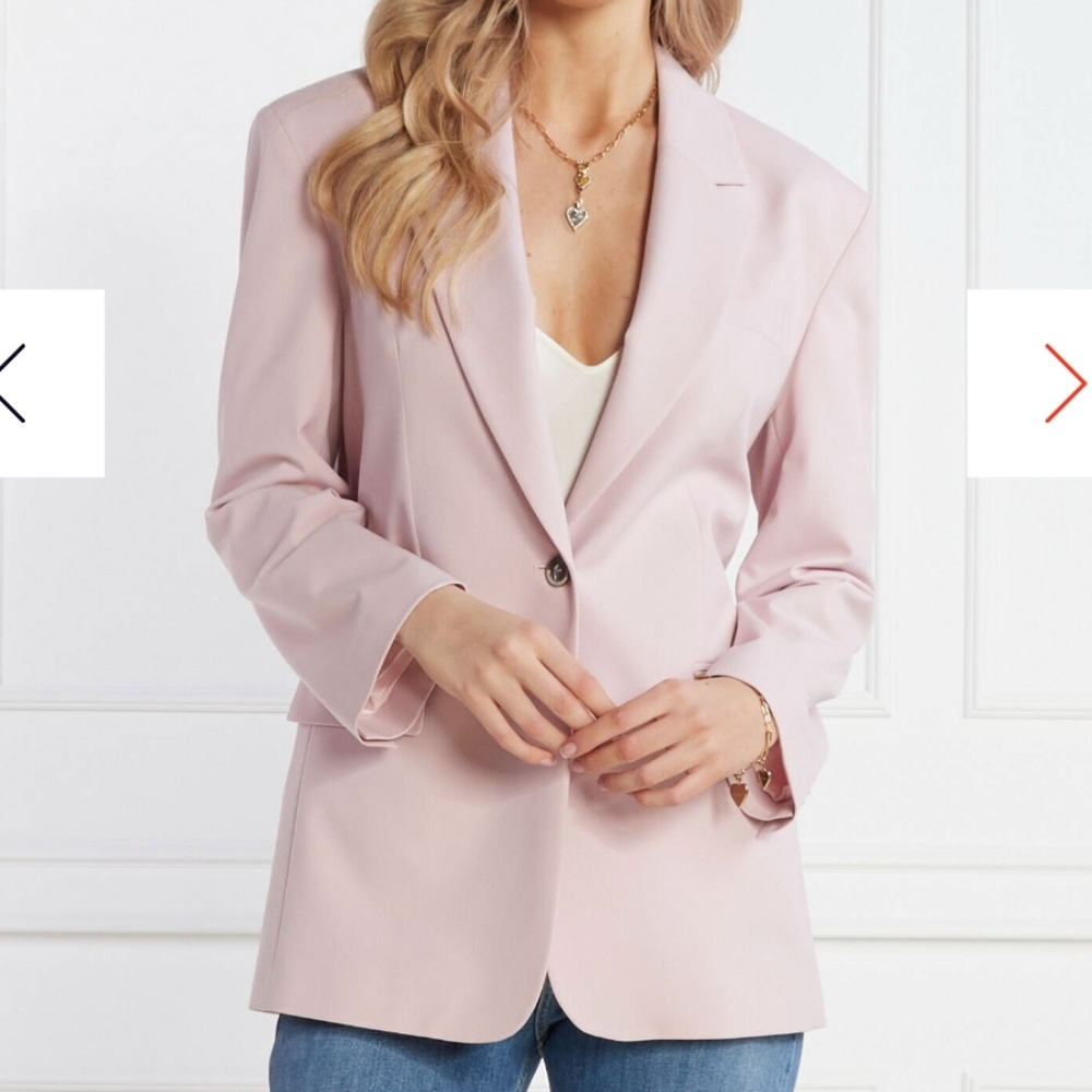Pink Blazer Jacket By Marella - Picture 2 of 16